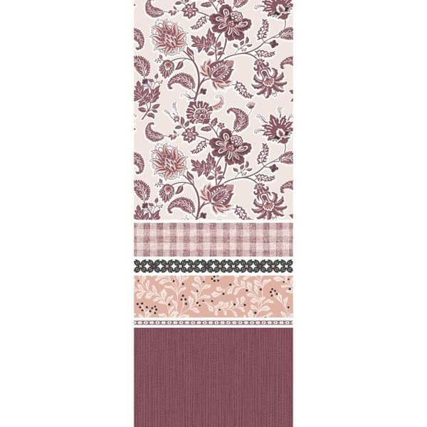 Komplett vändbart påslakanspaket för säng 140 x 190 cm Burgundy kashmir