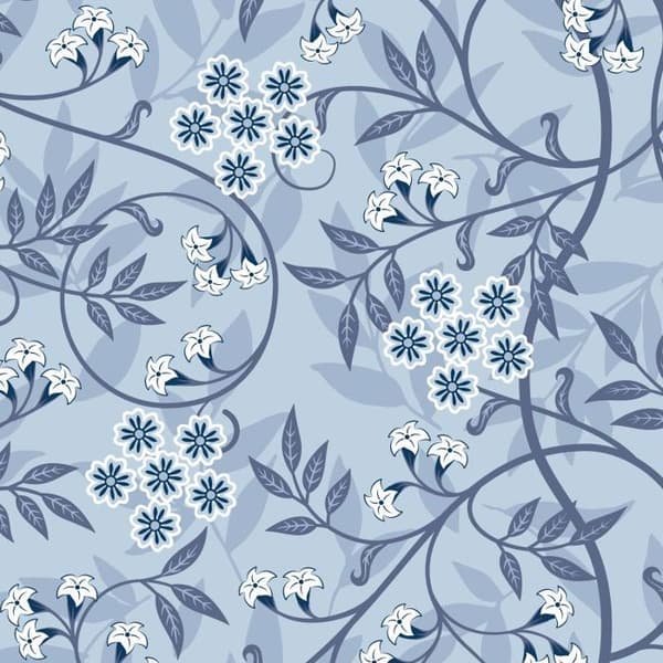 Komplett vändbart påslakanspaket för säng 180 x 200 cm "King size" Liberty blå