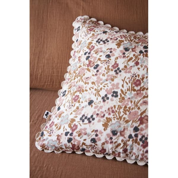 Avtagbar bågad kudde "Capucine" 40 x 40 cm "Cotton Gauze" - Capucine Pampa - Avtagbar bågad kudde 40 x 40 cm