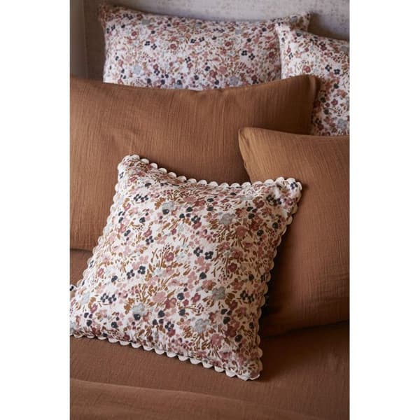 Avtagbar bågad kudde "Capucine" 40 x 40 cm "Cotton Gauze" - Capucine Pampa - Avtagbar bågad kudde 40 x 40 cm