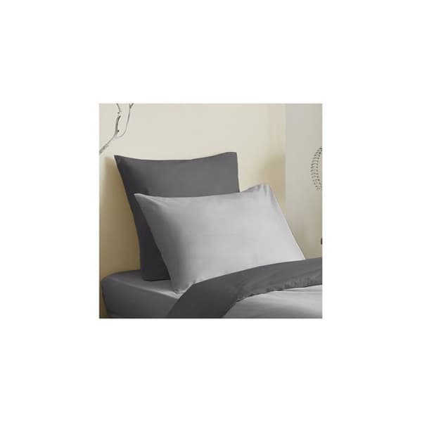 Komplett paket 4 stycken Grå/Antracit vändbart påslakan för säng 90 x 190 cm
