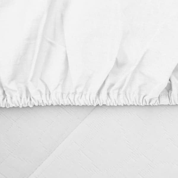 CEARCEAF PAT CU ELASTIC 160X200 CM ALB