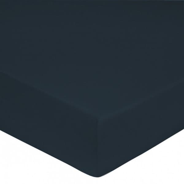 Drap housse 100% "Satin av kammad bomull" / 80 trådar / cm² - Ocean - 140 x 190 cm