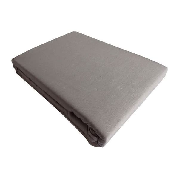 Platt lakan 100 % "kammad bomullssatin" / 80 trådar/cm² - Grå - 270 x 300 cm för king size-säng