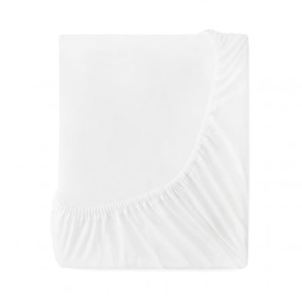 Bomulds pasform, jersey 180x200, hvid