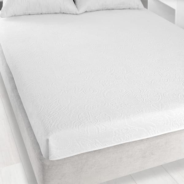Tulipan 4 jacquard-arkki 175x220 valkoinen