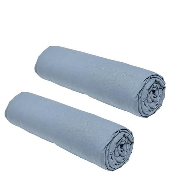 Set med 2 lakan TODAY Essential - 160 x 200 cm - 2 personer - 100 % bomull - Denim