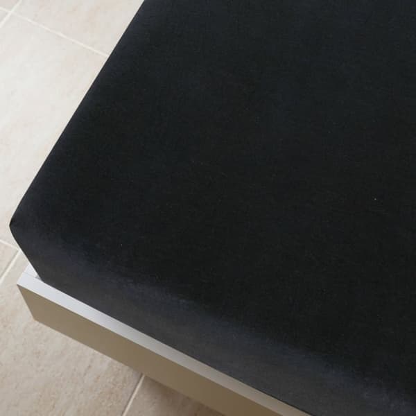 vidaXL stræklagen 90x200 cm jerseybomuld sort -  Lagener