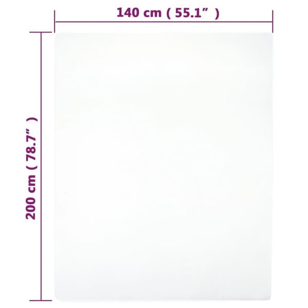 vidaXL Muotoon ommeltu lakana valkoinen 140x200 cm puuvilla -  Lakanat