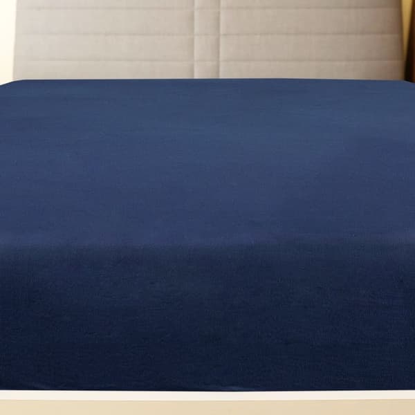 vidaXL stræklagner 2 stk. 140x200 cm jerseybomuld marineblå -  Lagener
