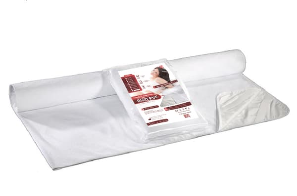 Rizo vattentät bäddmadrass 120x200 med vit vaxduk AMW