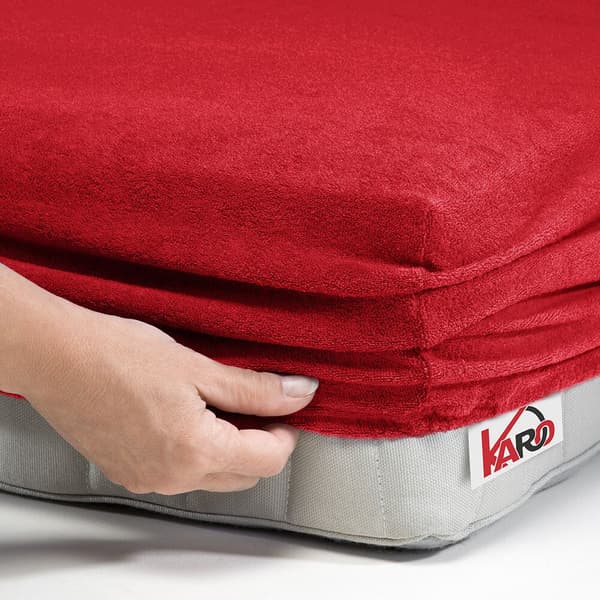 Terry lakana kuminauhalla 160x200 punainen 024 paksu 200g/m2 KARO