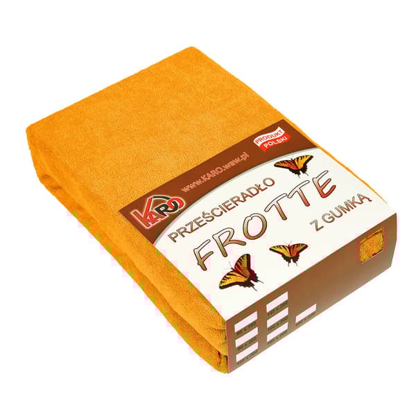 Frottélakan med resårband 160x200 orange 050 tjock 200g/m2 KARO