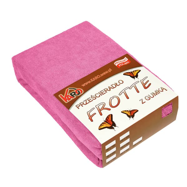 Frottélagen med elastik 160x200 amaranth 021 tyk 200g/m2 KARO