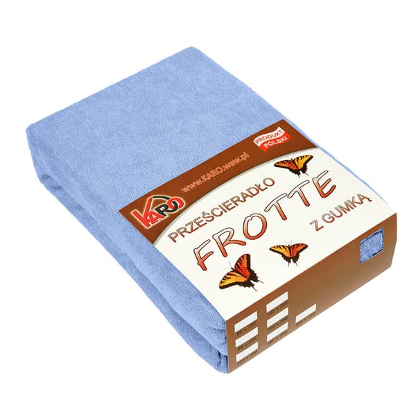 Frottélakan med resårband 200x220 blå 028 tjock 200g/m2 KARO