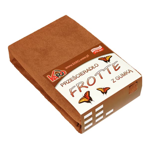 Frottélagen med elastik 200x220 brun 040 tyk 200g/m2 KARO