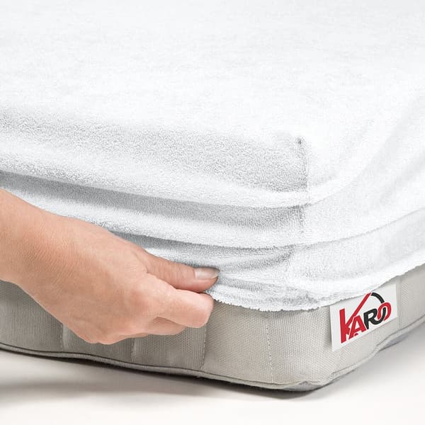 Frottélakan med resårband 90x200 vit 001 tjock 200g/m2 KARO