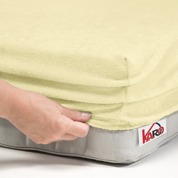 Terry lakana kuminauhalla 90x200 kerma 003 paksu 200g/m2 KARO