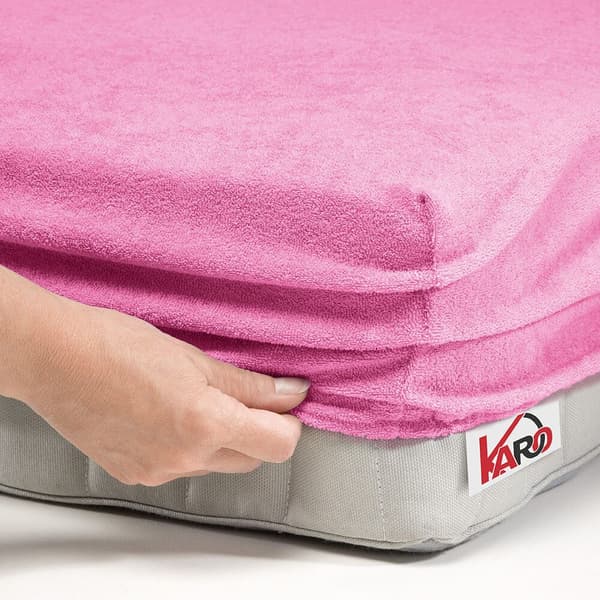 Frottélakan med resårband 90x200 rosa 020 tjock 200g/m2 KARO