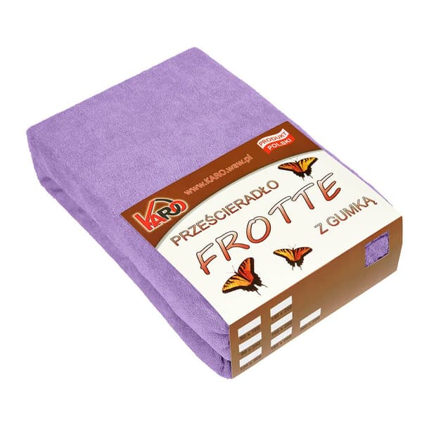 Frottélagen med elastik 90x200 lilla 022 tyk 200g/m2 KARO