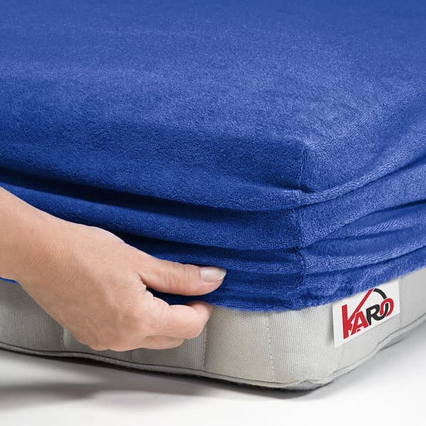 Terry lakana kuminauhalla 90x200 safiiri 029 paksu 200g/m2 KARO