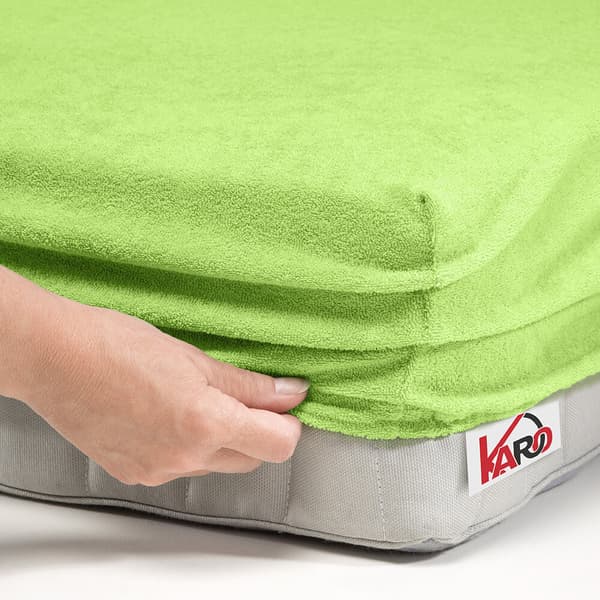 Frottélakan med resårband 90x200 lime 058 tjock 200g/m2 KARO