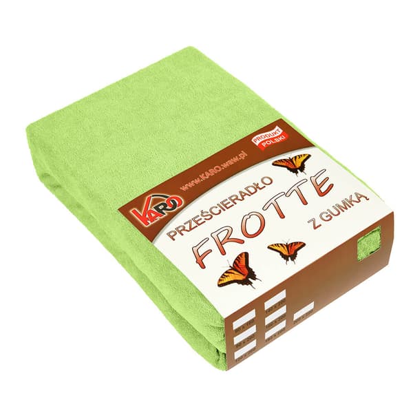 Frottélakan med resårband 90x200 lime 058 tjock 200g/m2 KARO