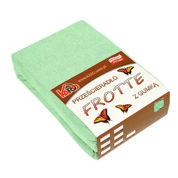 Frottélakan med resårband 120x200 grön 012 tjock 200g/m2 KARO