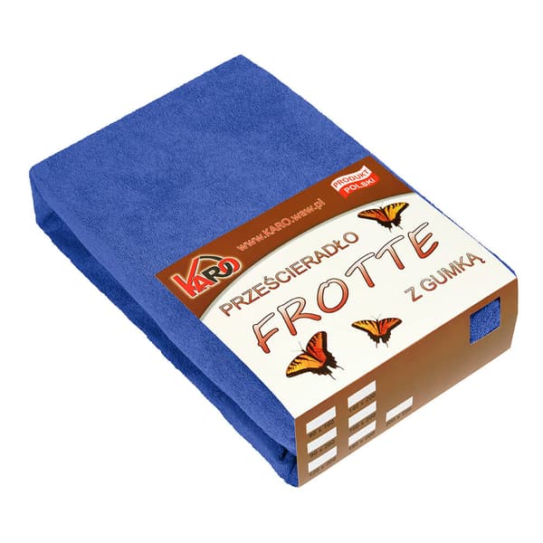 Frottélakan med elastiskt band 120x200 safir 029 tjock 200g/m2 KARO