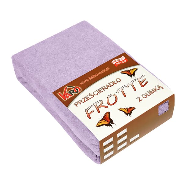 Frottélakan med resårband 120x200 ljung 036 tjock 200g/m2 KARO