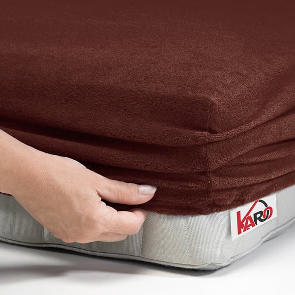 Terry arkki kuminauhalla 120x200 suklaa 042 paksu 200g/m2 KARO