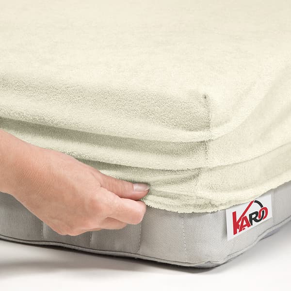 Frottélagen med elastik 140x200 ekri 002 tyk 200g/m2 KARO