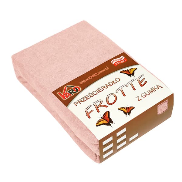 Frottélakan med resårband 140x200 lax 006 tjock 200g/m2 KARO