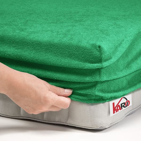 Terry lakana kuminauhalla 140x200 ruohonvihreä 049 paksu 200g/m2 KARO