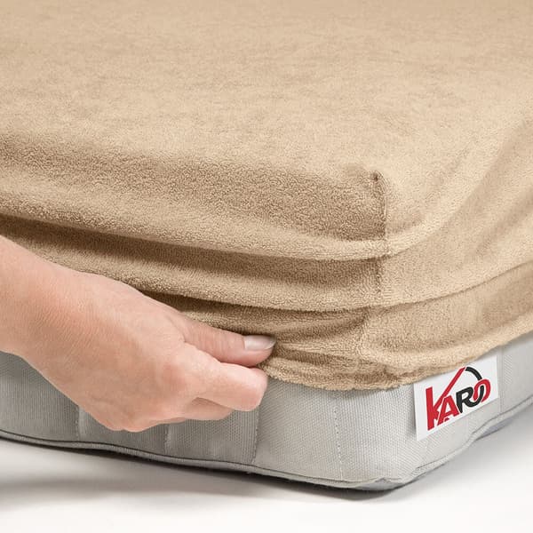Terry lakana kuminauhalla 180x200 beige 009 paksu 200g/m2 KARO