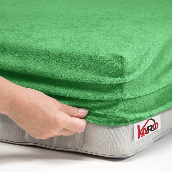 Frottélakan med resårband 180x200 ärtgrön 015 tjock 200g/m2 KARO