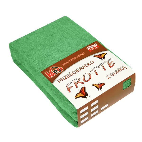 Frottélakan med resårband 180x200 ärtgrön 015 tjock 200g/m2 KARO
