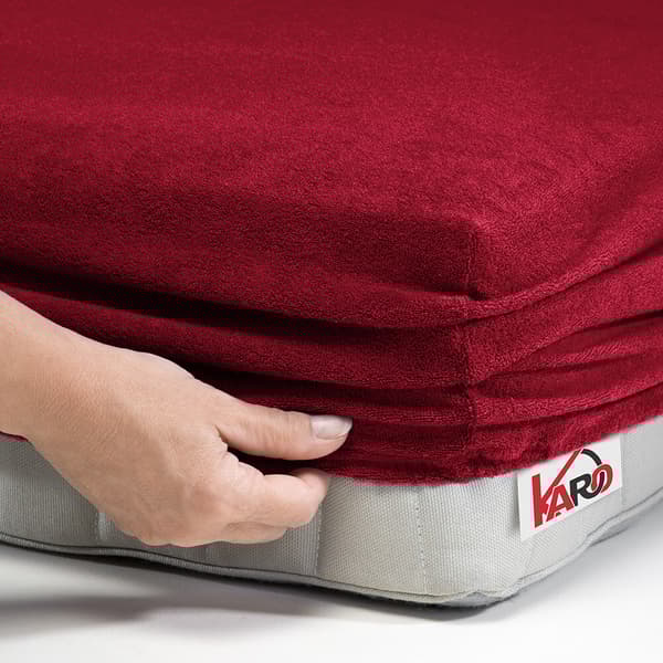 Terry lakana kuminauhalla 180x200 viininpunainen 026 paksu 200g/m2 KARO