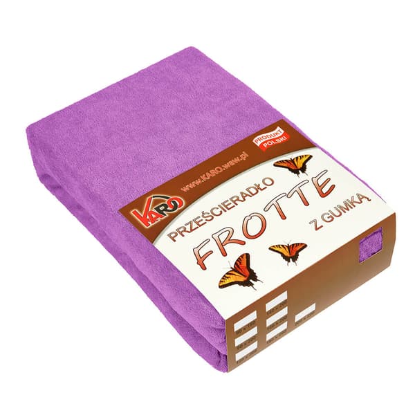 Frottélakan med elastiskt band 180x200 fuchsia 062 tjock 200g/m2 KARO