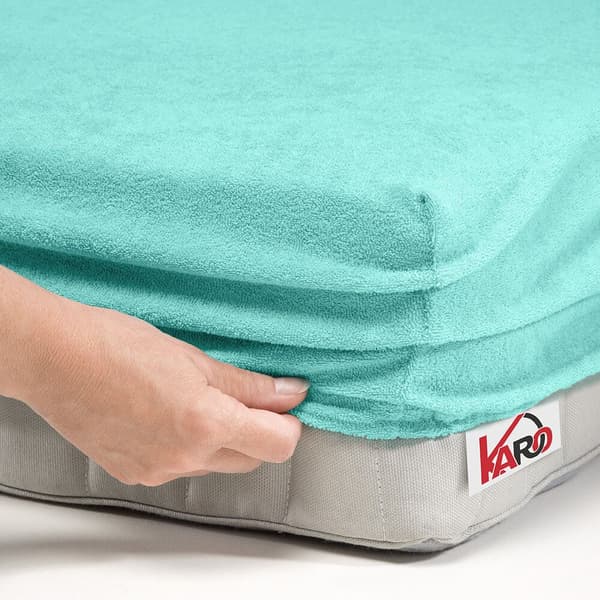Frottélagen med elastik 200x220 mint 054 tyk 200g/m2 KARO