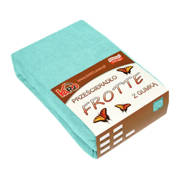 Frottélagen med elastik 200x220 mint 054 tyk 200g/m2 KARO