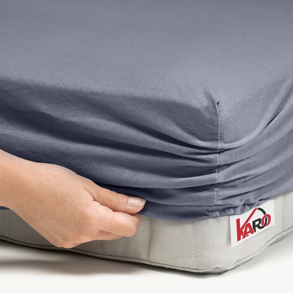 Jerseylakan med resårband 90x200 grafit 070 tjock 150g/m2 KARO