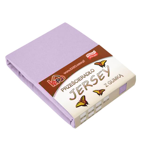 Jerseylakan med resårband 120x200 ljung 036 tjock 150g/m2 KARO