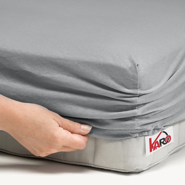 Jerseylagen med elastik 160x200 grå 060 tyk 150g/m2 KARO