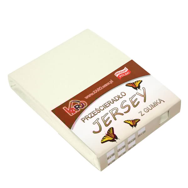 Jerseylakan med resårband 220x240 ekri 002 tjock 150g/m2 KARO