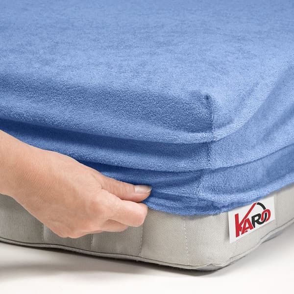 Terry lakana kuminauhalla 80x200 sininen 038 paksu 200g/m2 KARO