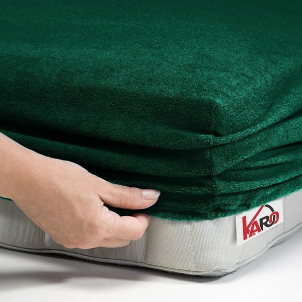 Terry arkki kuminauhalla 80x160 pullo vihreä 074 paksu 200g/m2 KARO