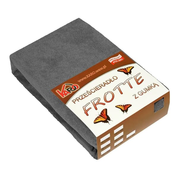 Frottélakan med elastiskt band 80x160 antracit 072 tjock 200g/m2 KARO