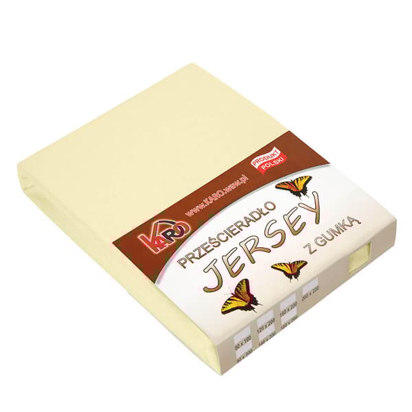 Jerseylakan med resårband 80x200 kräm 003 tjock 150g/m2 KARO