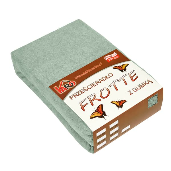 Frottélagen med elastik 160x220 oliven 013 tyk 200g/m2 KARO